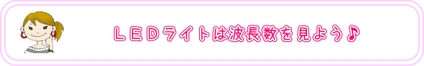 LEDライトは波長数を見よう